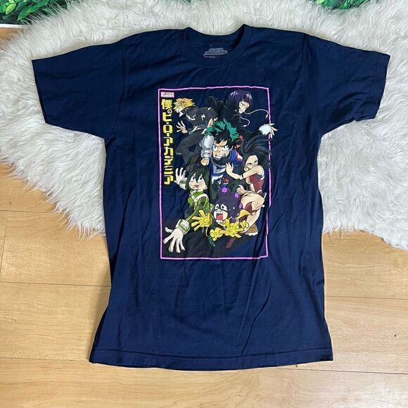 My Hero Academia Mens Navy Blue Anime Tee Short Sleeve T-Shirt M - Picture 2 of 8